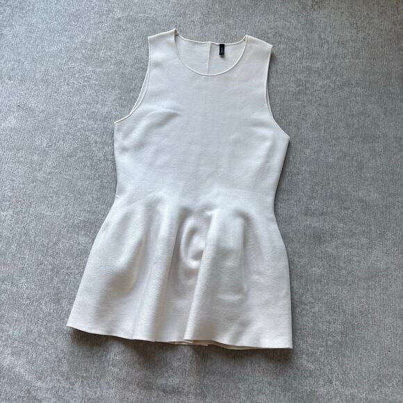 Theory Peplum Beige Top - Picture 1 of 3